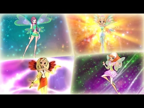 Winx Club - All Side Fairies/Characters Transformations! HD!
