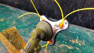 The safest and best trimmer attachment and the strongest fishing line Test video