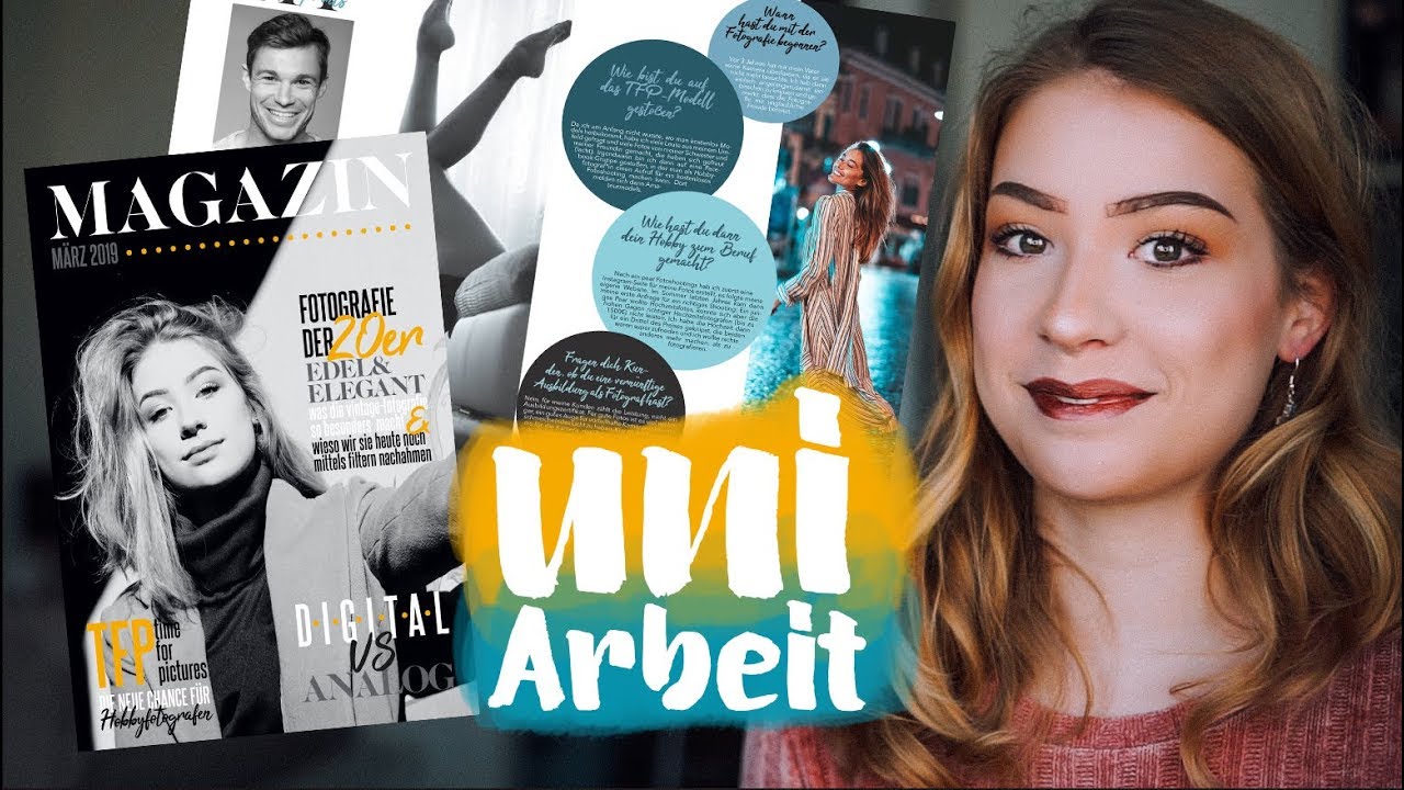 Uni Projektarbeit Magazin Erstellen Mit Adobe Indesign Illustrator Photoshop Justsayeleanor Youtube