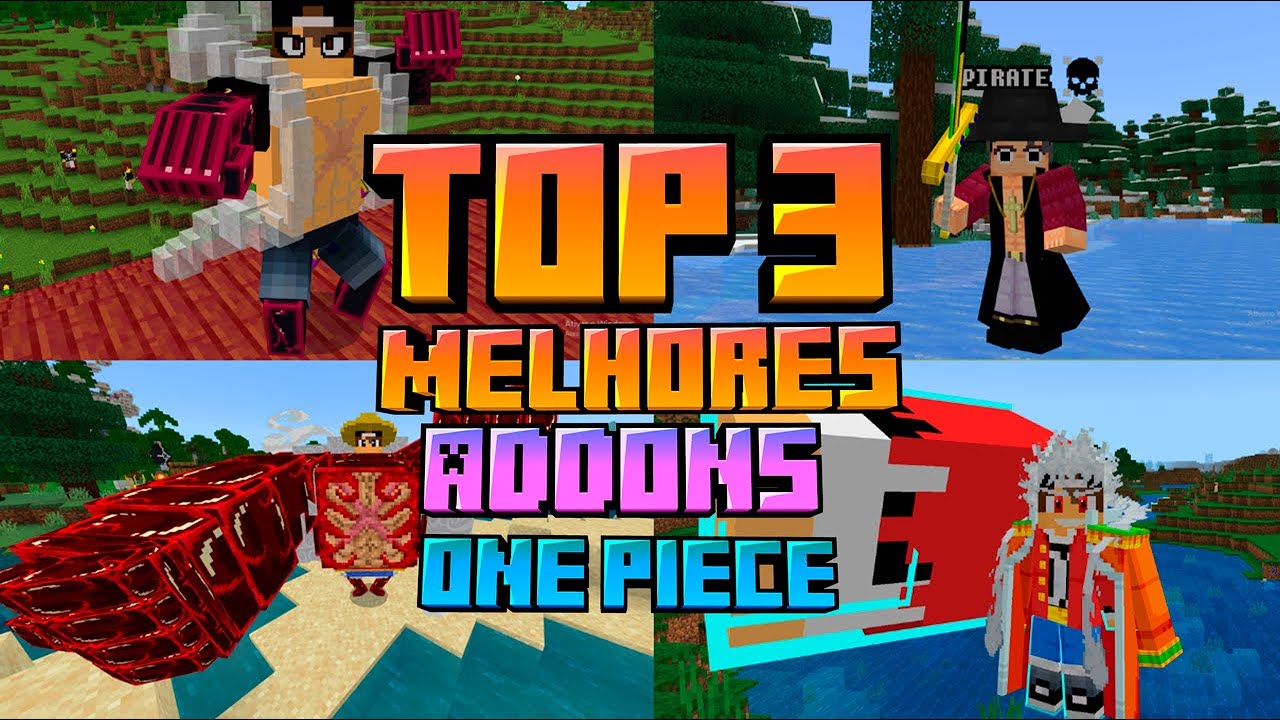 TOP 3 DAS MELHORES ADDONS ONE PIECE PARA O MINECRAFT PE/BEDROCK 1.20.30 ...