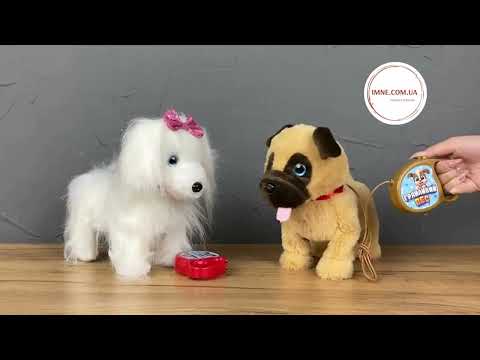 М'яка весела собачка інтерактивна іграшка оживає Щеня танцюрист говорить з пультом ходить гавкає танцює, видео 1
