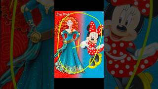 Merida’s transformation into Minnie Mouse transformation glowup princess aiart