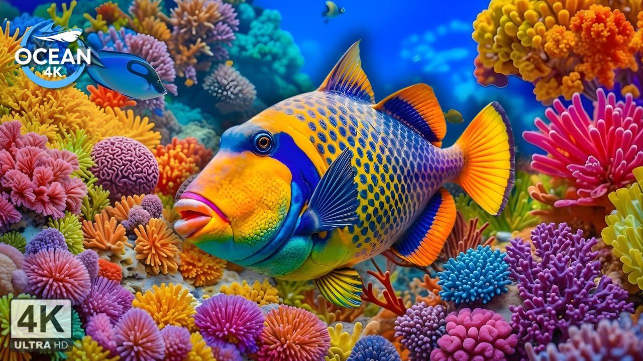 Underwater Wonders in 4K 🐠 Vibrant Coral Reef & Tropical Fish – Aquarium Sounds for Deep Sleep
