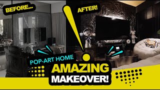 BEFORE-AFTER MAKEOVER: Hip & Modern Pop-Art Condo Penthouse