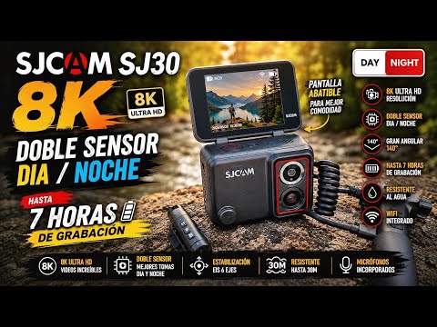 The camera with 2 sensors, flip-up screen and 8K recording | SJCAM SJ30