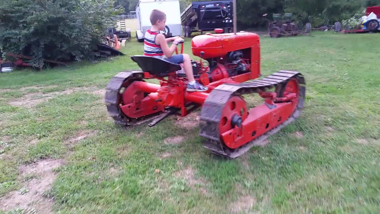 Ethan driving a cletrac hg 68 crawler