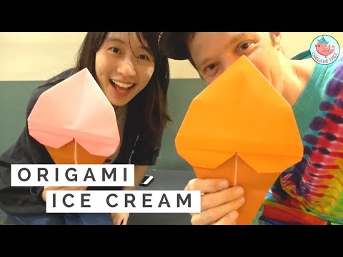 Origami Transforming Ice Cream Cone! Tutorial ft. Jeremy Shafer