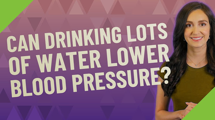 Does drinking lots of water help lower blood pressure
