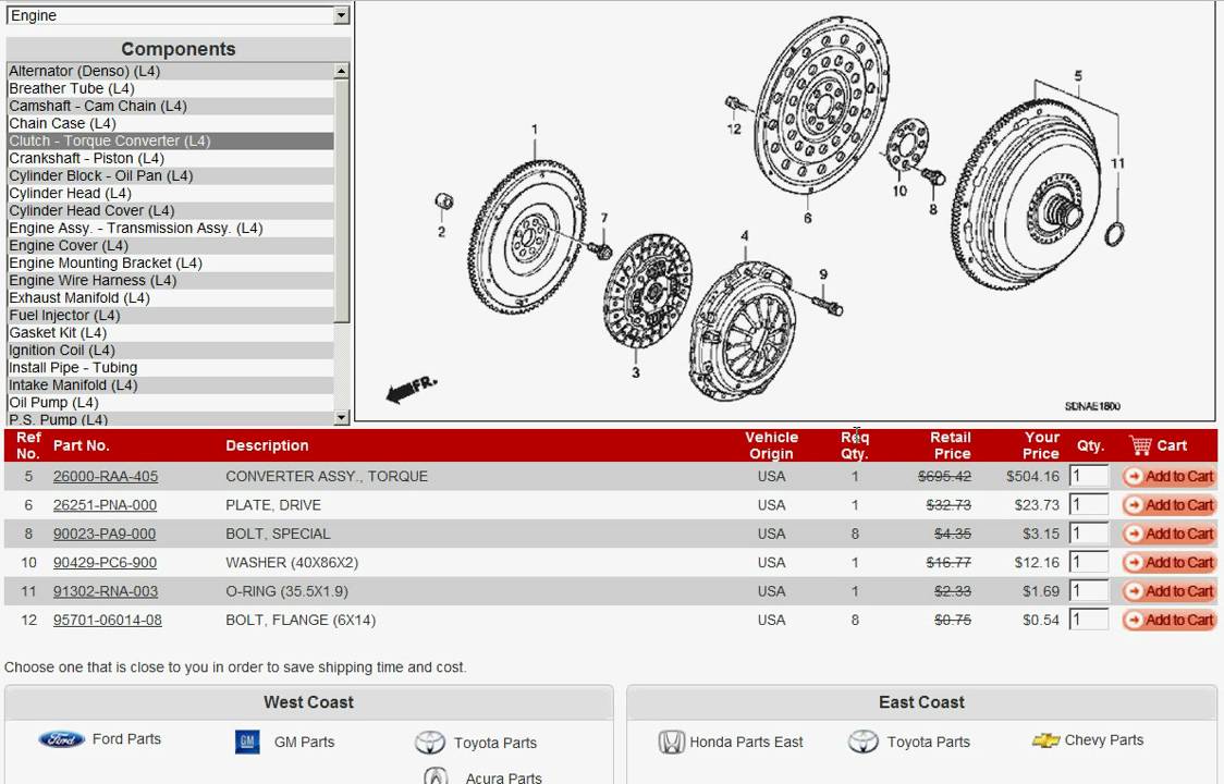 How to find parts in the Honda parts catalog - YouTube