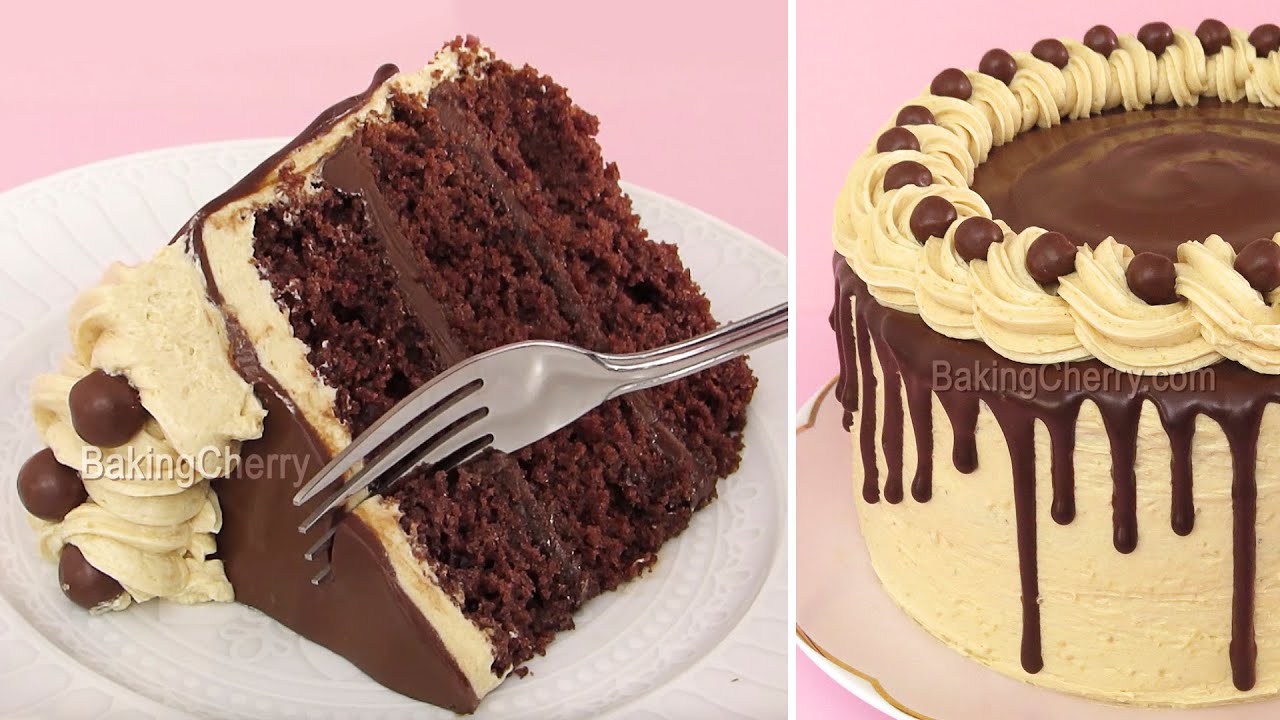 FLUFFY AND MOIST CHOCOLATE AND DULCE DE LECHE CAKE | Dessert Recipe | Baking Cherry