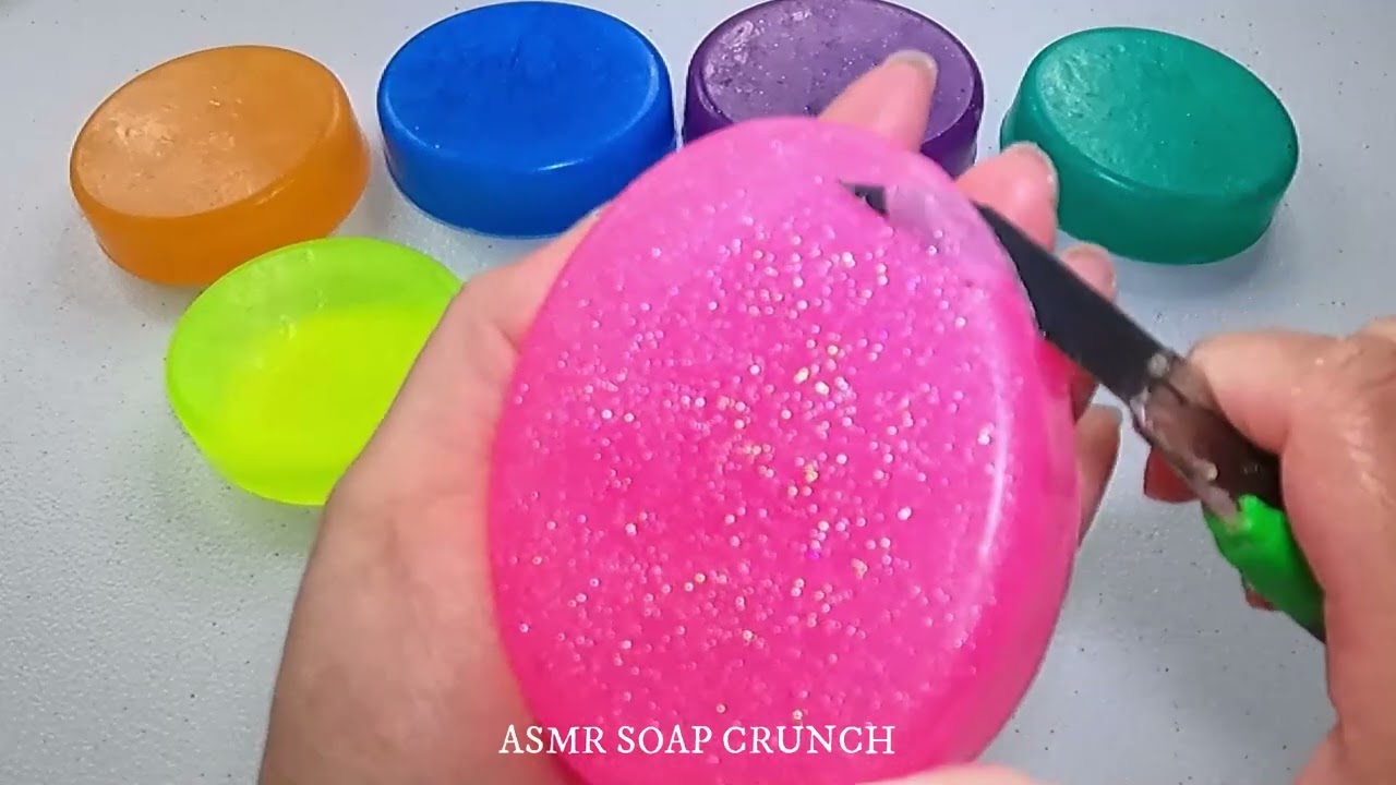 SOFT Glycerin Soap Cutting ASMR   Satisfying Sounds NO Talking