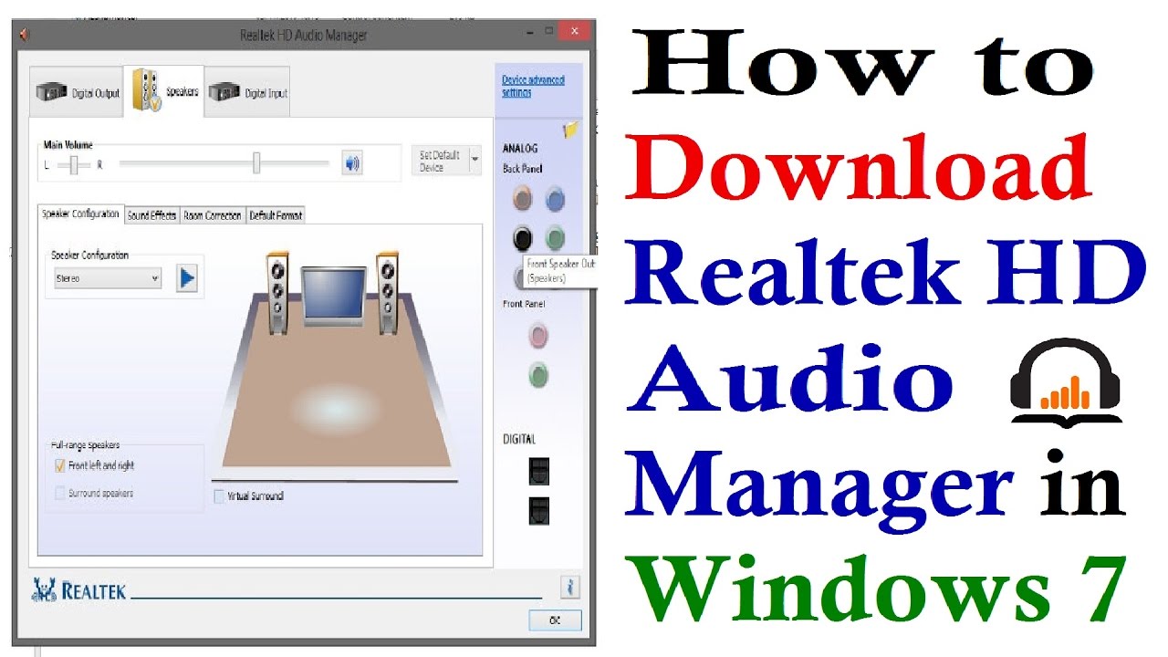 realtek audio manager windows 10 download