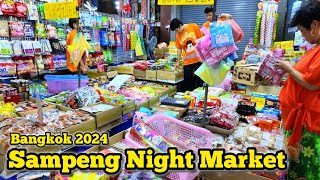 Sampeng​ night market, Best Cheapest Market Shopping in Bangkok Thailand, สำเพ็งกลางคืน 27/02/24