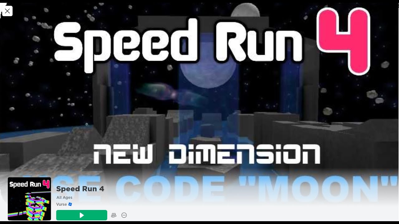 Speed Run 4 New Dimension ROBLOX - YouTube
