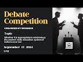 Debate Competition Organized On 17th September, 2024
