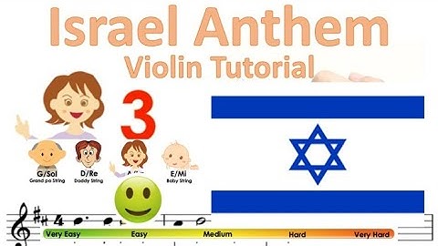 Thumbnail of Anthem of Israel הַתִּקְוָה sheet music and easy violin tutorial