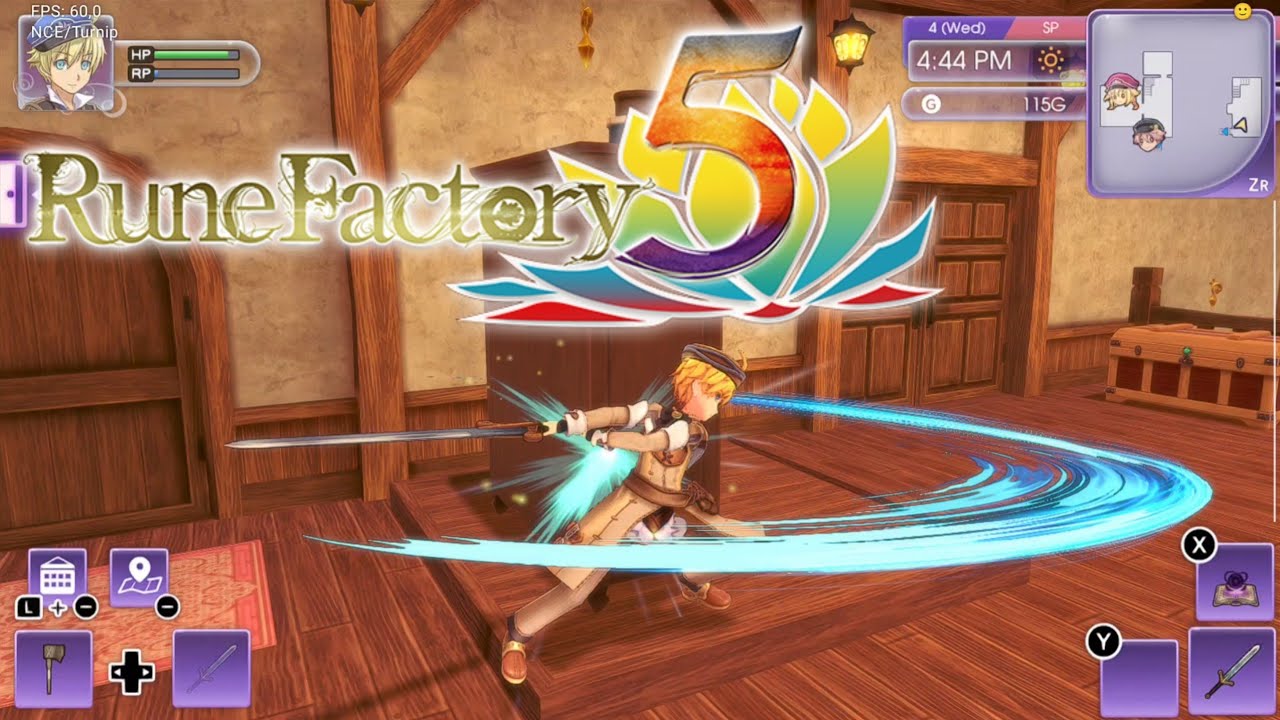 Berjalan 60FPS NO LAG - Rune Factory 5 Yuzu emulator Android - YouTube