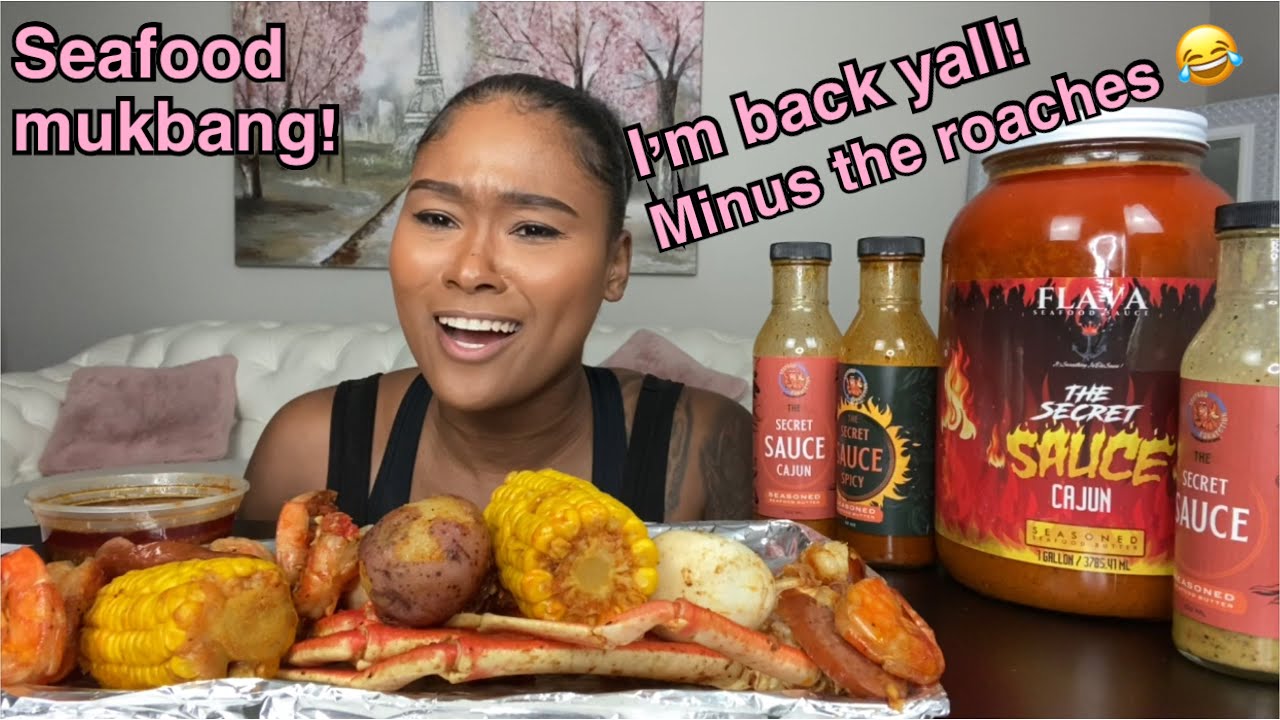 Seafood mukbang