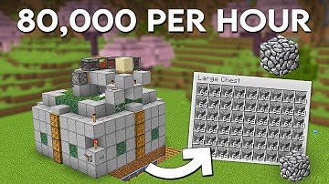 Minecraft Easy Cobblestone Farm Tutorial - Fully Automatic