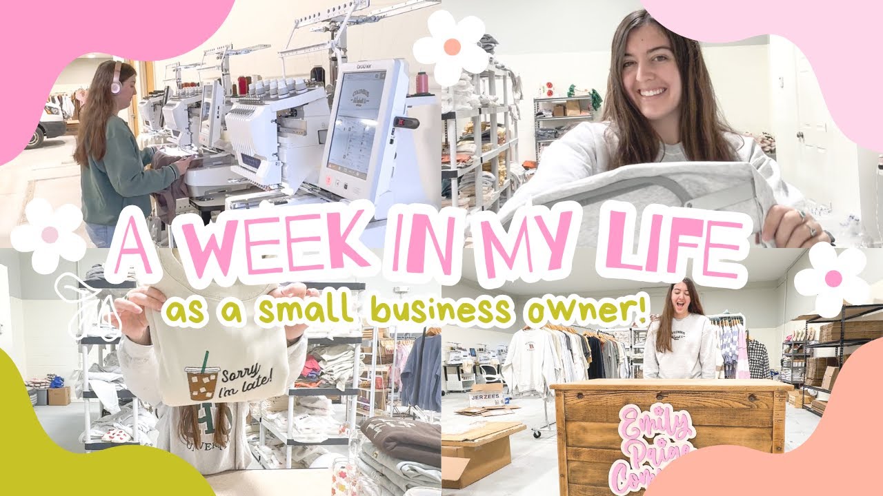 Week in the Life of a Small Business Owner | Embroidery| Packing orders ...