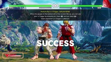 Street Fighter V - Prologue Tutorial: Ryu vs Ken: V-Skill Mind