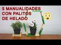 3 HERMOSAS MANUALIDADES CON PALITOS DE HELADO QUE DEBES HACER