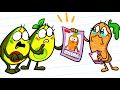 Lost vegetable rescue mission  funny cartoons  avocado couple