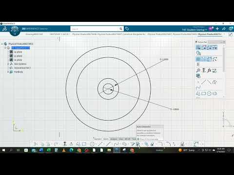 Creating Circles in 3DExperience Sketcher workbench application part 1