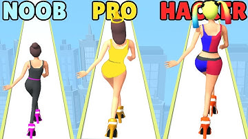 NOOB vs PRO vs HACKER in High Heels Game + Gameplay - MAX LEVEL in High Heels Game | Ikko Fire