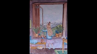 Paint & chat in Forest Girl 2 with Arteza gouache Part 3