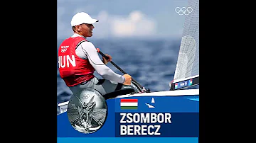 HUN's Zsombor Berecz wins silver in the men's finn! Saliling