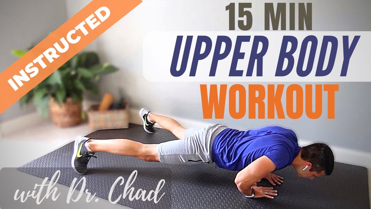 15 MIN UPPER BODY WORKOUT // no equipment, fat burning, at home workout