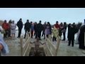 Крещенские купания  прорубь  Карасук  2014г