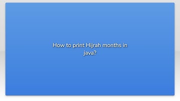 How to print Hijrah months in java?