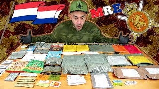 تجربة وجبة الجيش الهولندي والمخصصة لمدة ۲٤س + موكبانغ Dutch 24hr Ration MRE Review & Eating Show