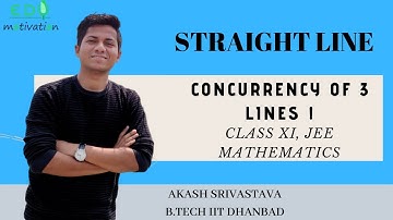 Concurrency of three lines | STRAIGHT LINE | CLASS XI , JEE MATHEMATICS !