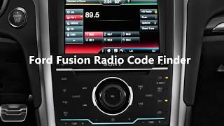 Ford Fusion Radio Code Finder From Unlocking Car Radios Website