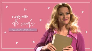 lsat/harvard motivation! study with elle woods  aesthetic pomodoro timer (legally blonde edition)