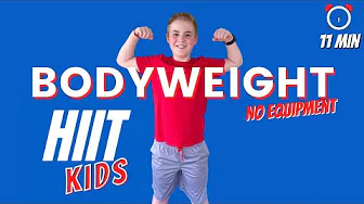 Bodyweight HIIT Workout for KIDS | No Equipment