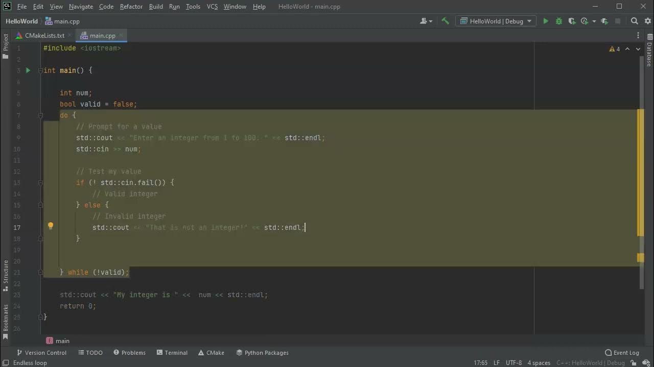 C++ Integer Validation Example - YouTube