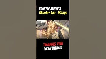 CS2 MIRAGE - MOLOTOV VAN FROM B APART  #counterstrike2 #cs2