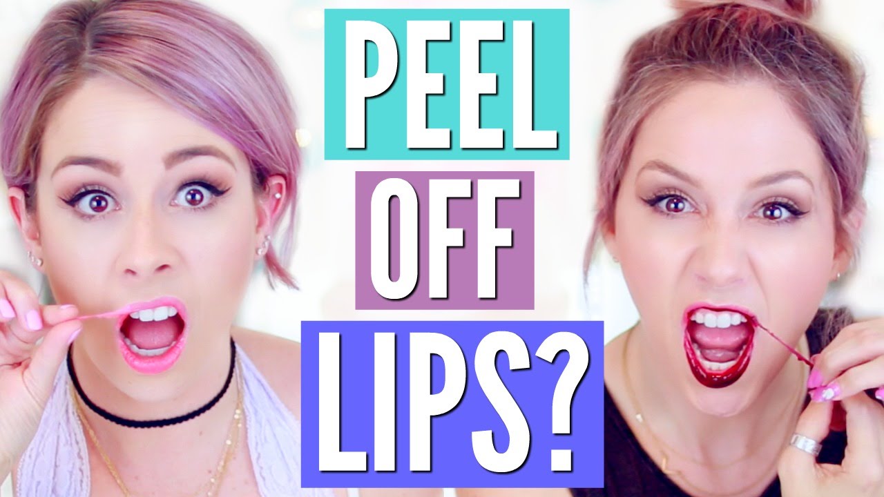 LIP PEEL FAIL?!  | TRYING PEEL OFF MAKEUP