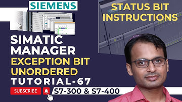 Siemens PLC Training 67 - Exception Bit Unordered in Siemens PLC | Status Bit Instructions