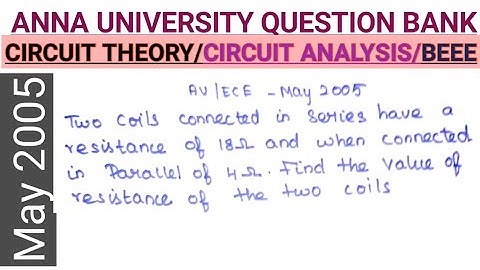 Circuit analysis Anna university previous year questions