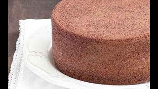 كيك الإسبونش بالشيكولاتة ##  بدقيق الإسبونش الجاهز ## لعمل التورتات ## Chocolate sponge ##