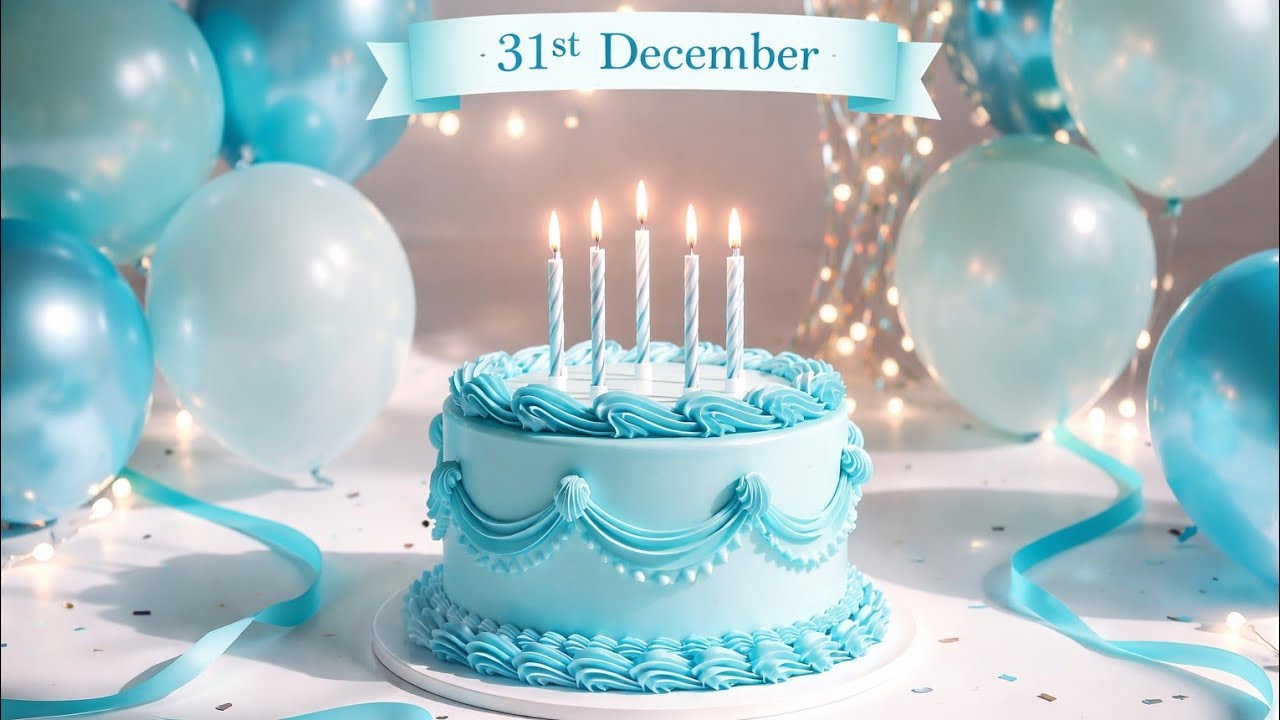 Happy Birthday 31 December ✨🎂 | Magical Aesthetic Celebration Before the New Year