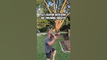 Get creative with axe throwing targets #shorts #axethrowing #axe #vikings #skills #tips #tools