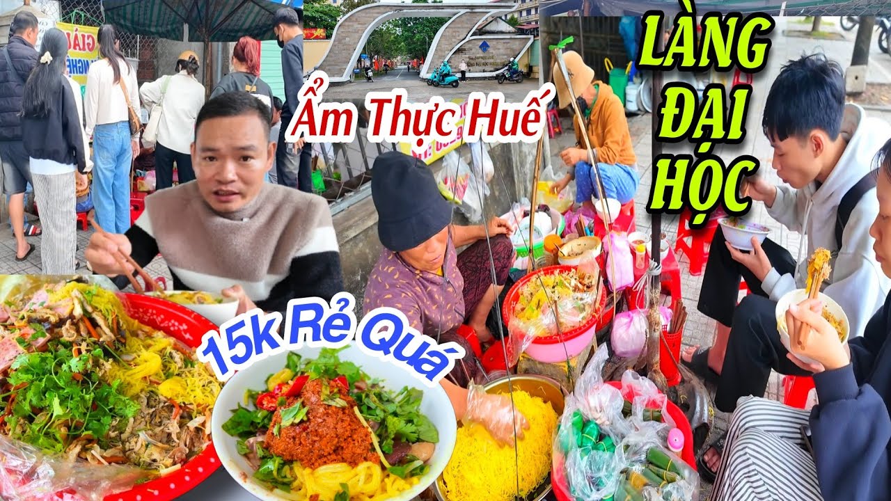CHOÁNG NGỢP VỚI THIÊN ĐƯỜNG ẨM THỰC Ở CON ĐƯỜNG VÀO LÀNG ĐẠI HỌC HUẾ - MÓN NGON HUẾ CHƯA BÁN ĐÃ GIÀU