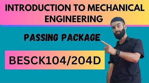 Introduction To Mechanical Engineering Vtu