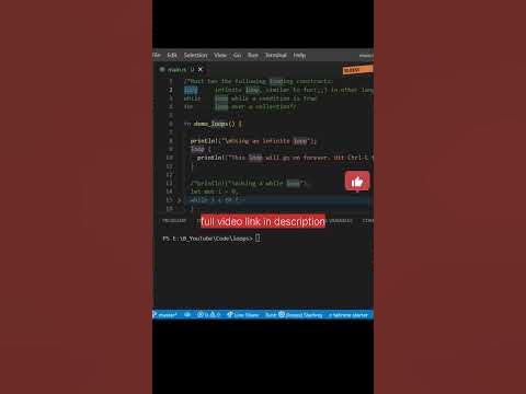 Rust Programming Basics | Infinite loops #rustlang #rustprogramming # ...